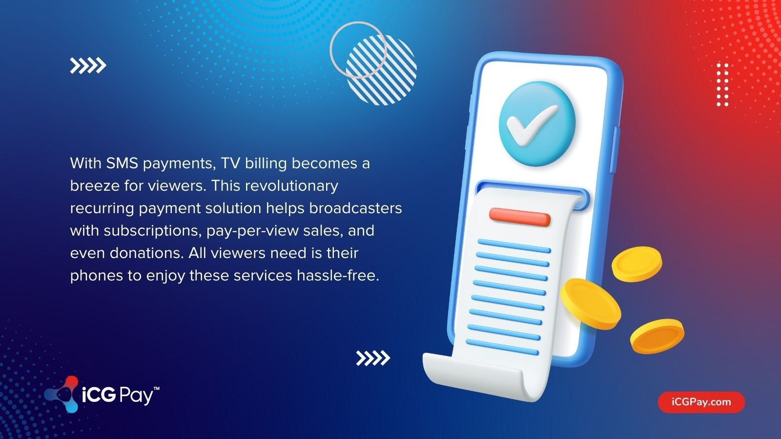 SMS payments for TV billing