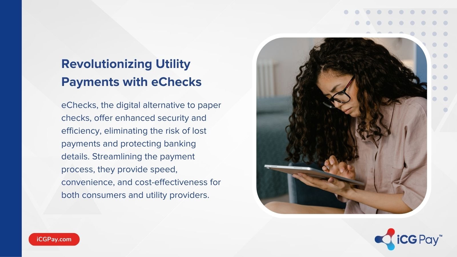 eChecks for utility payments