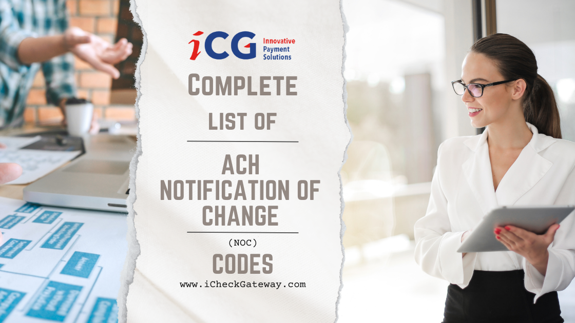 Complete List of ACH Notification of Change (NOC) Codes